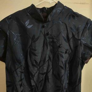 navy blue Asian style dress